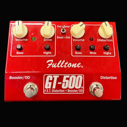 Used Fulltone GT-500  Overdrive / Distortion / Booster Pedal w/Box TSS6800