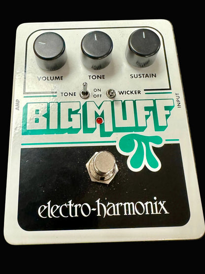Electro-Harmonix Big Muff Pi pedal on a textured surface