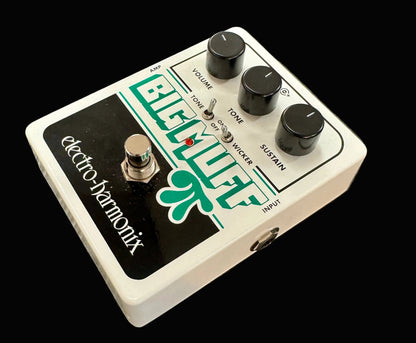 Electro-Harmonix Baffle Wicker guitar effects pedal on a textured surface