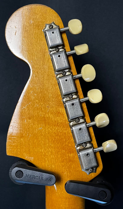 Back of headstock ofUsed Vintage 1967 Fender Musicmaster II Blonde RW w/Case TFW320
