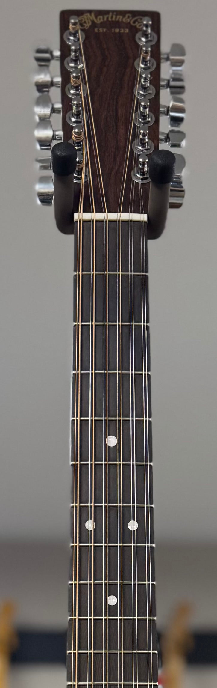 Front of neck of Used Martin D-X2 12 String w/bag TSS6369