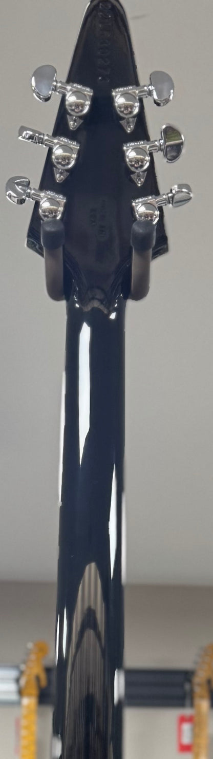 Back of neck of Used Gibson Limited Edition Flying V Black w/case TSS6372