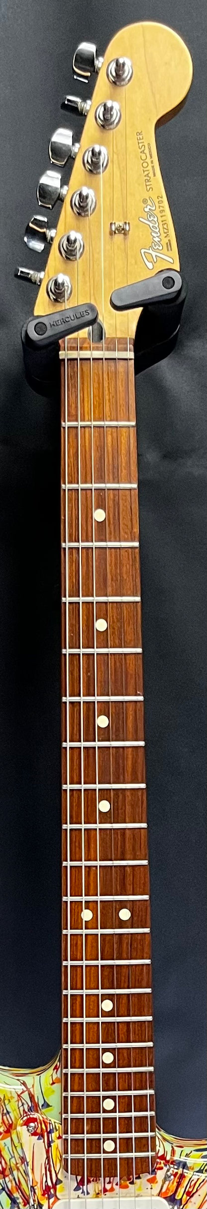 Neck of Used 2003 Fender FSR Splatter Caster Over Surf Green w/Case TFW315