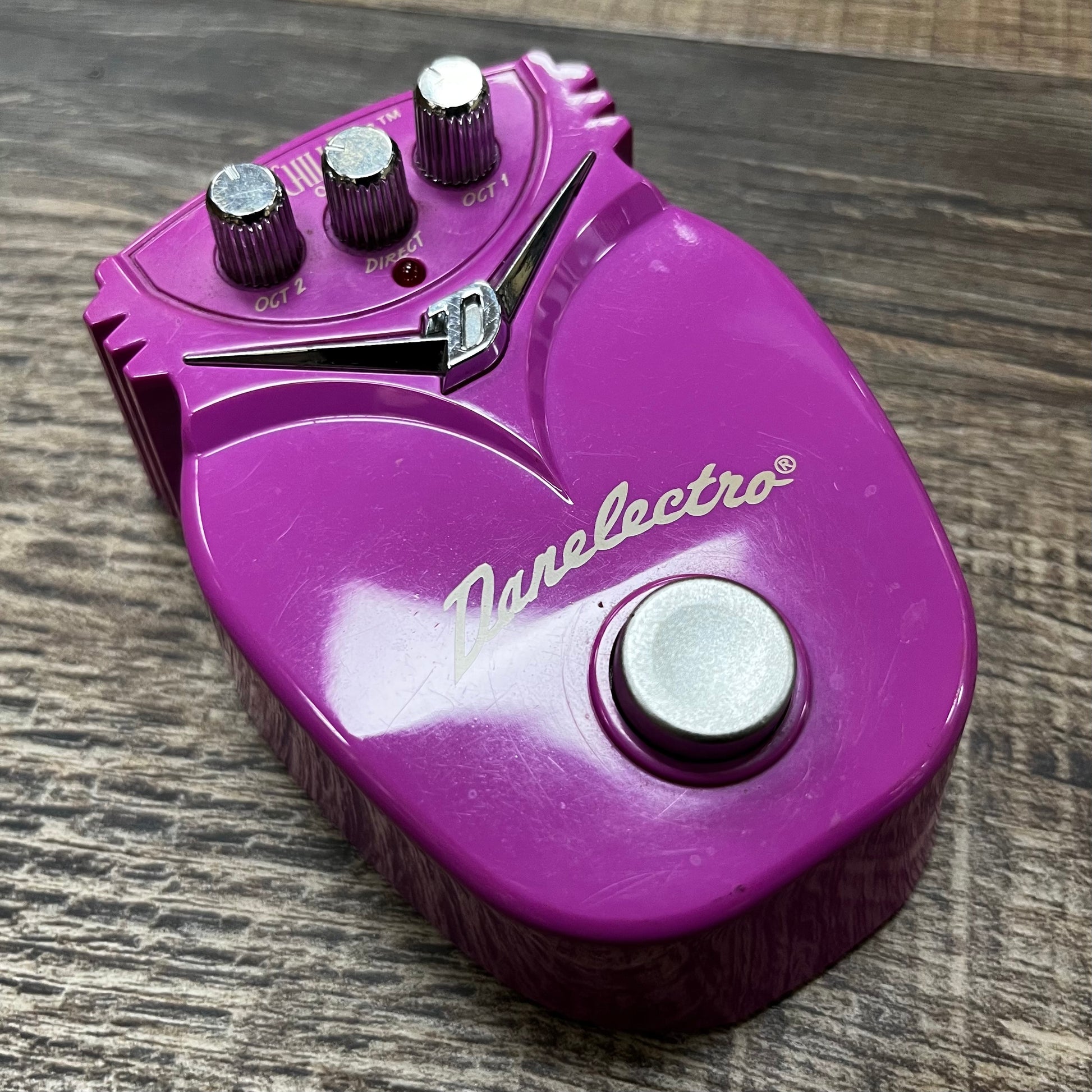 Side of Used Danelectro Chilidog Octave Pedal TFW331