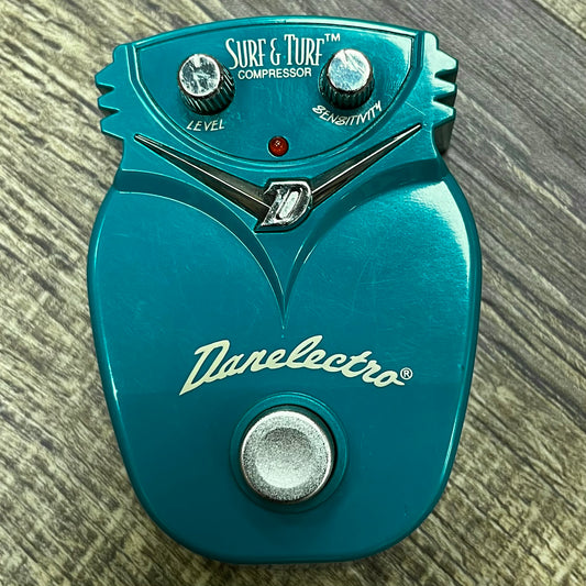 Top of Used Danelectro Surf and Turf Compressor Pedal TFW330