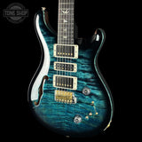 Front angle of Used PRS Special Semi-Hollow 10 Top Cobalt Smokeburst.