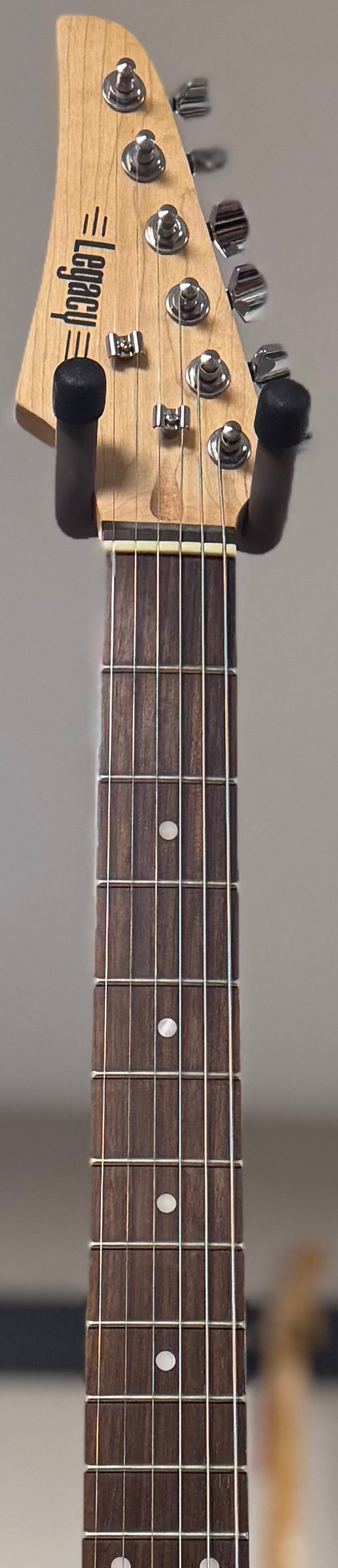 Front of neck of Used Legacy Left-Handed S-Type TSS6382