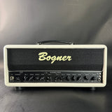 Bogner guitar amplifier head on a gray background