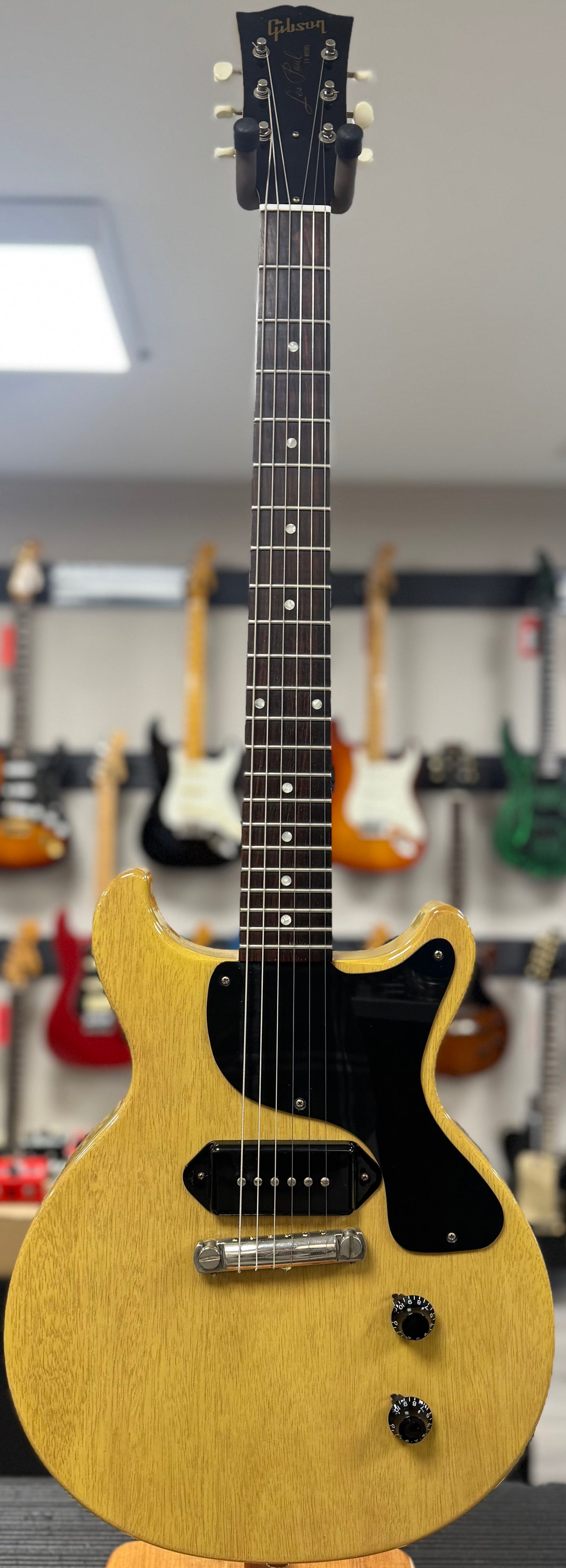 Front of whole Used 2008 Gibson Custom Shop 1958 Les Paul Special TV Yellow w/case TSS6391