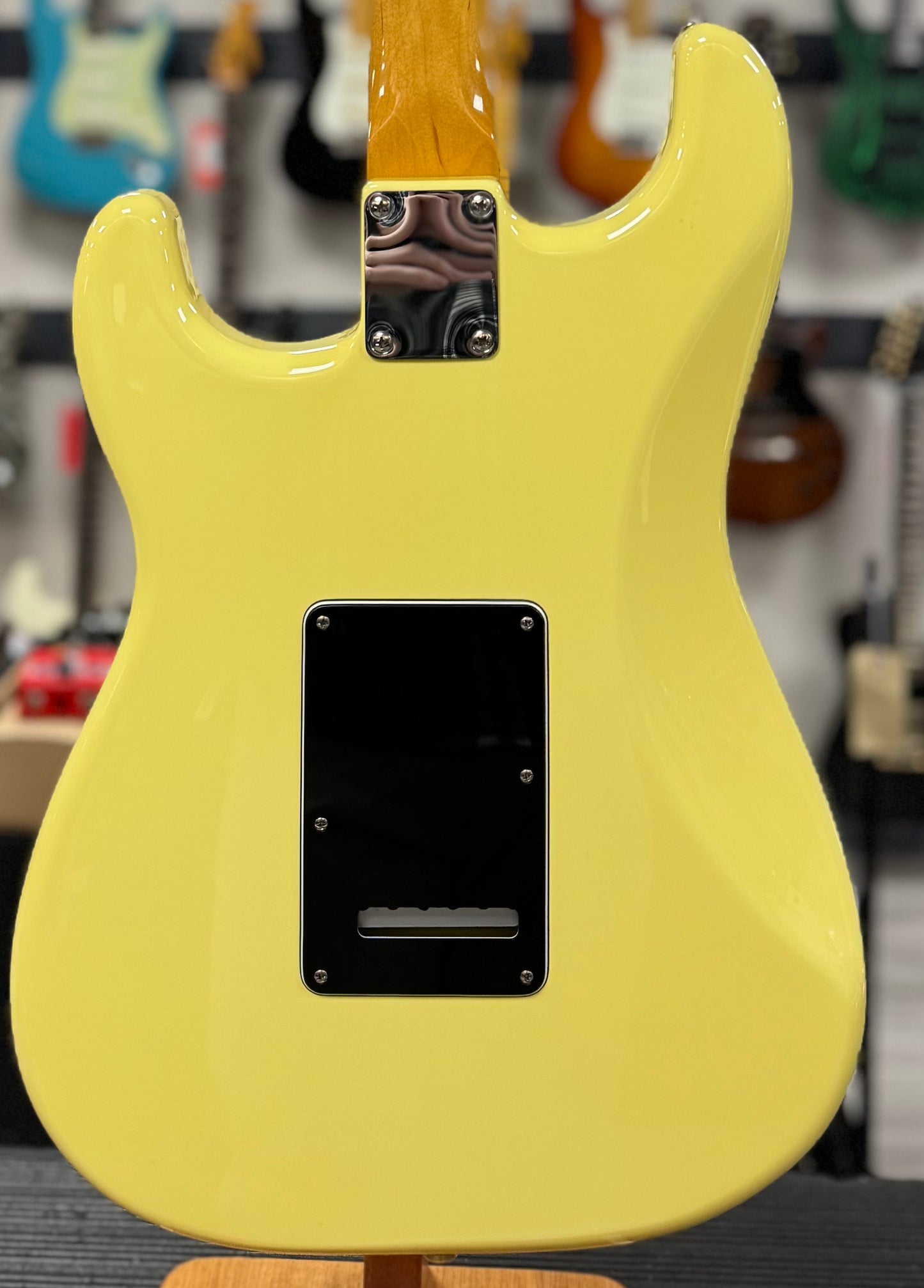 Back of body of Used Fender Classic 60s Stratocaster Canary Diamond w/bag TSS6386