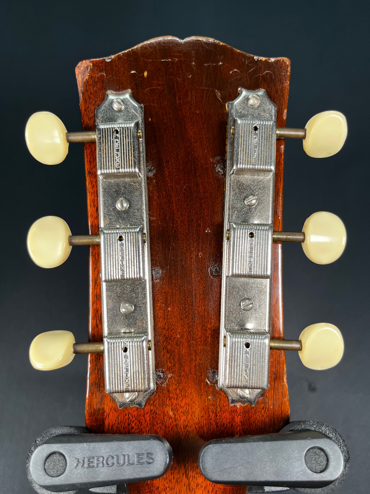 Back of headstock of Used 1956 Gibson ES-125T Thinline Archtop Sunburst w/Case TFW3063
