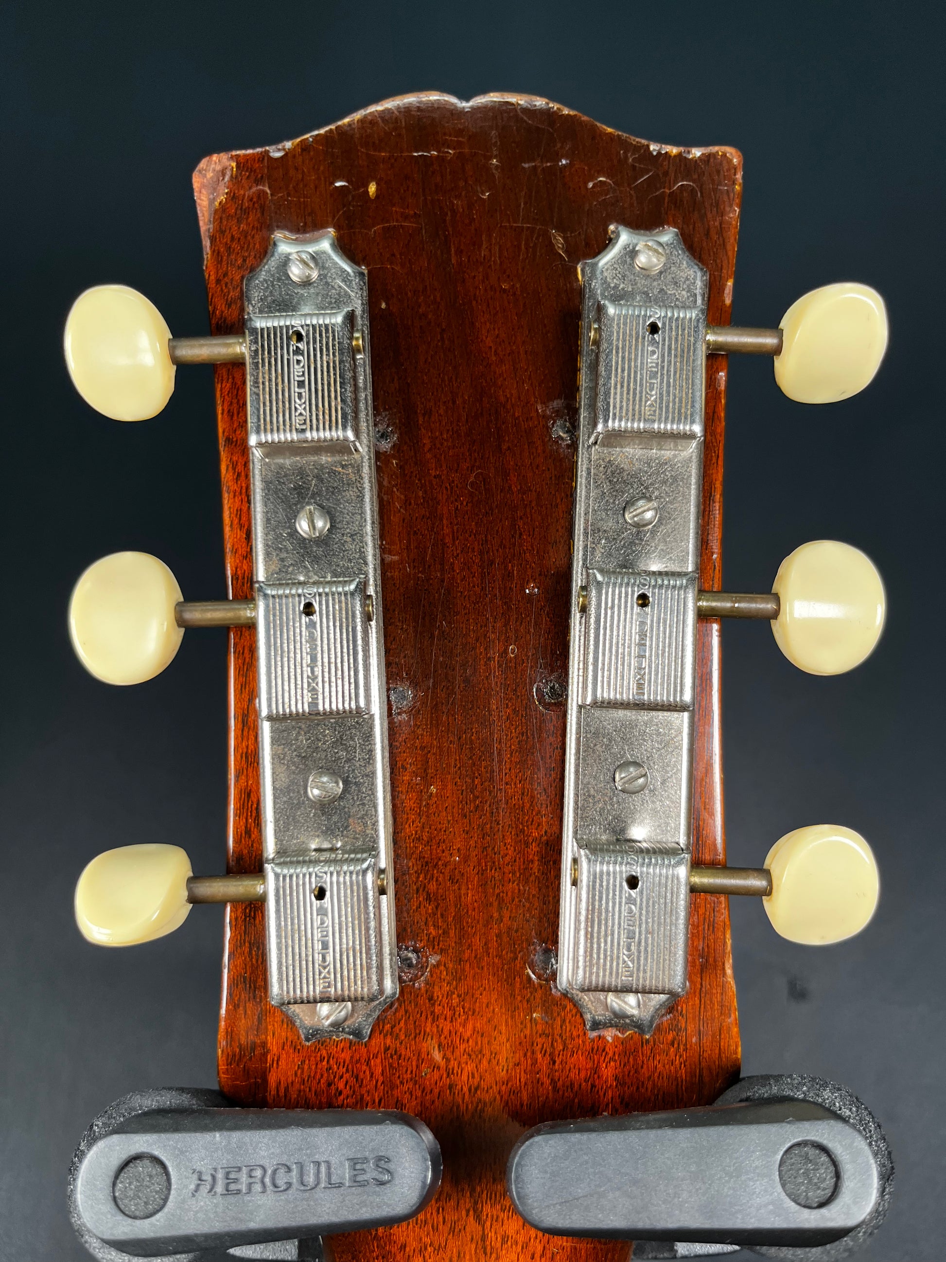 Back of headstock of Used 1956 Gibson ES-125T Thinline Archtop Sunburst w/Case TFW3063