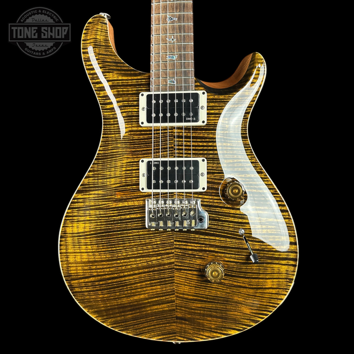 Front of Used PRS 40th Anniversary Custom 24 Limited Edition Tiger Eye.