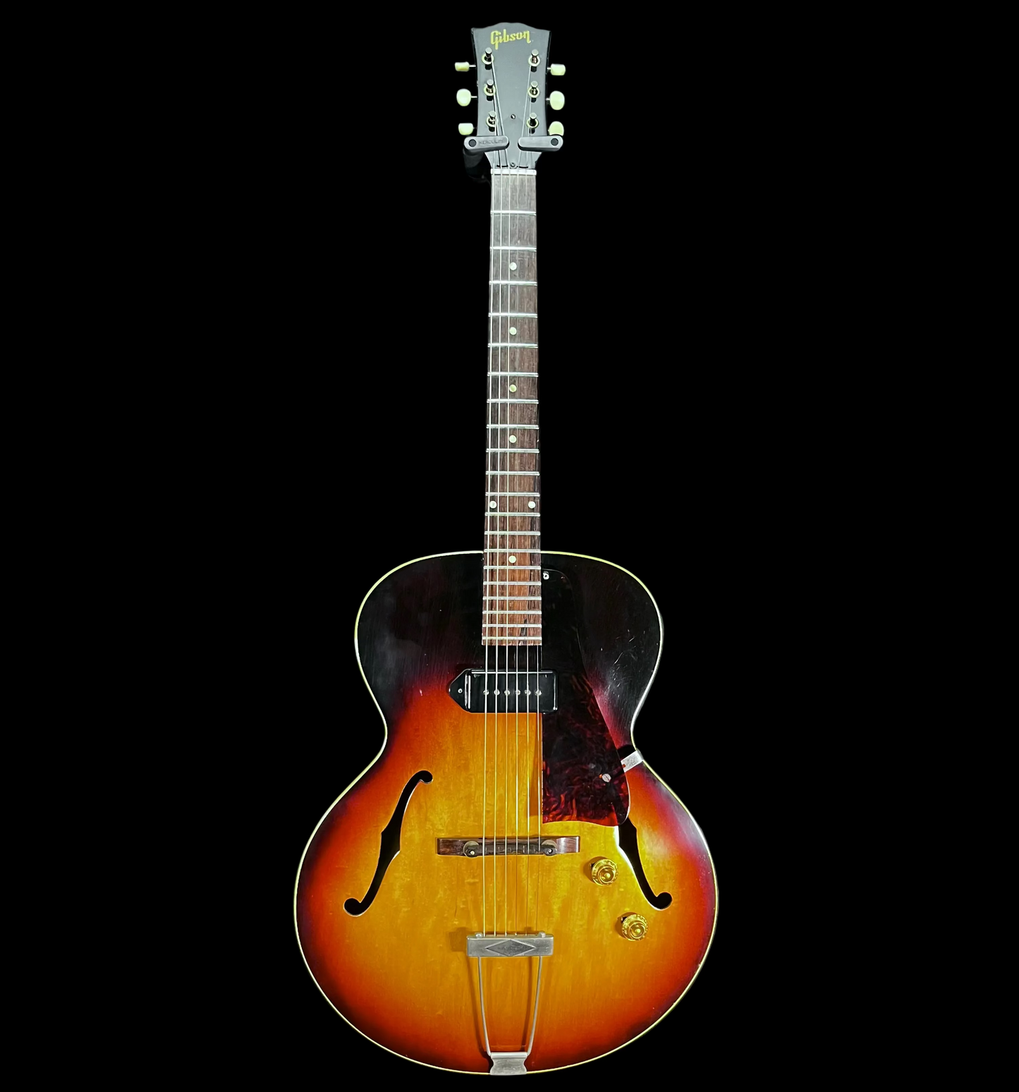 Full front of Used 1956 Gibson ES-125T Thinline Archtop Sunburst w/Case TFW3063