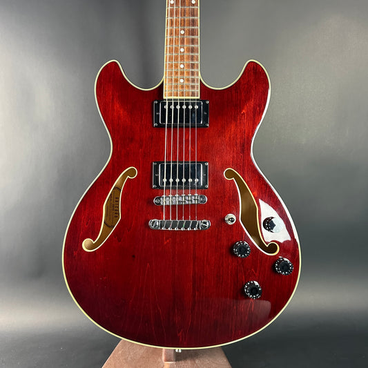 Front of Used Ibanez AS-73 Cherry.