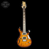 Full fron tof 2024 PRS Paul Reed Smith CE24 Semi-Hollow Quilt Black Amber.