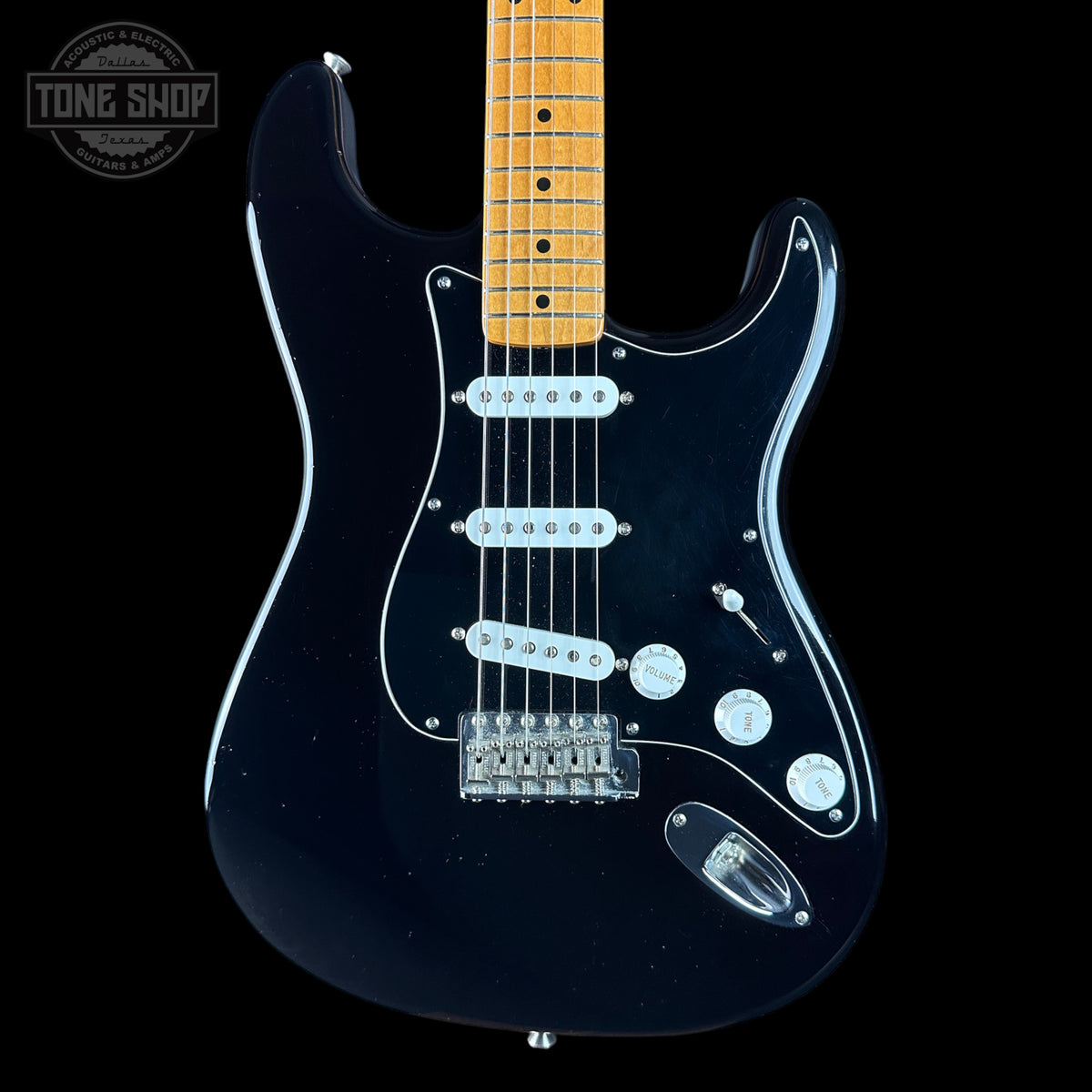Front of Used 2000 Fender American Vintage '57 Strat Blk.