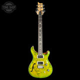 Full front of 2024 PRS Paul Reed Smith CE24 Semi-Hollow Quilt Eriza Verde.