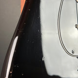 Wear on body of Used 2000 Fender American Vintage '57 Strat Blk.