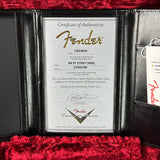 Certificate of authenticity for Fender Custom Shop Time Machine '57 Strat Heavy Relic Aged White Blonde.