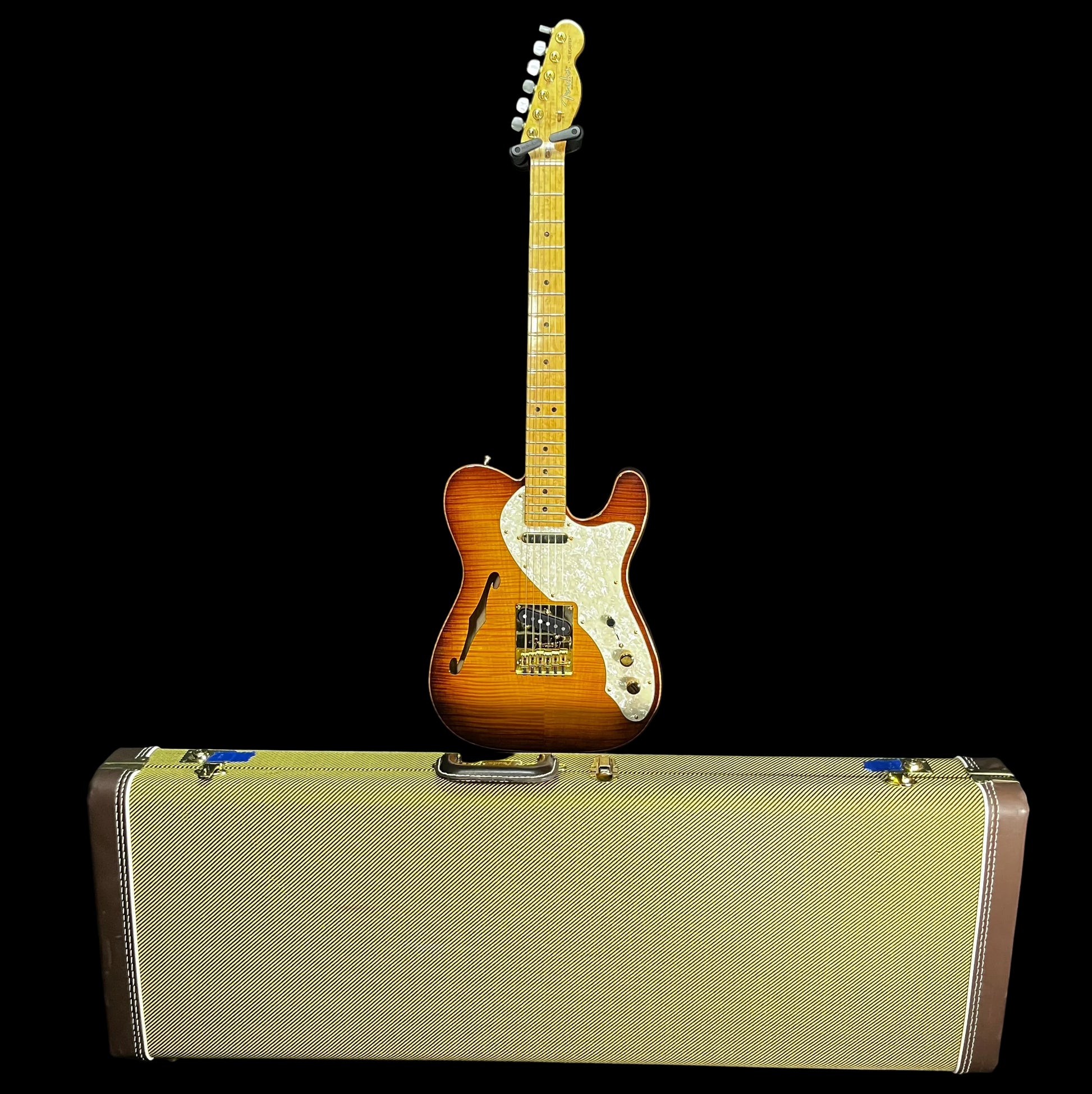 Front of and case of Used 2013 Fender Select Thinline Telecaster GH w/case TFW3031