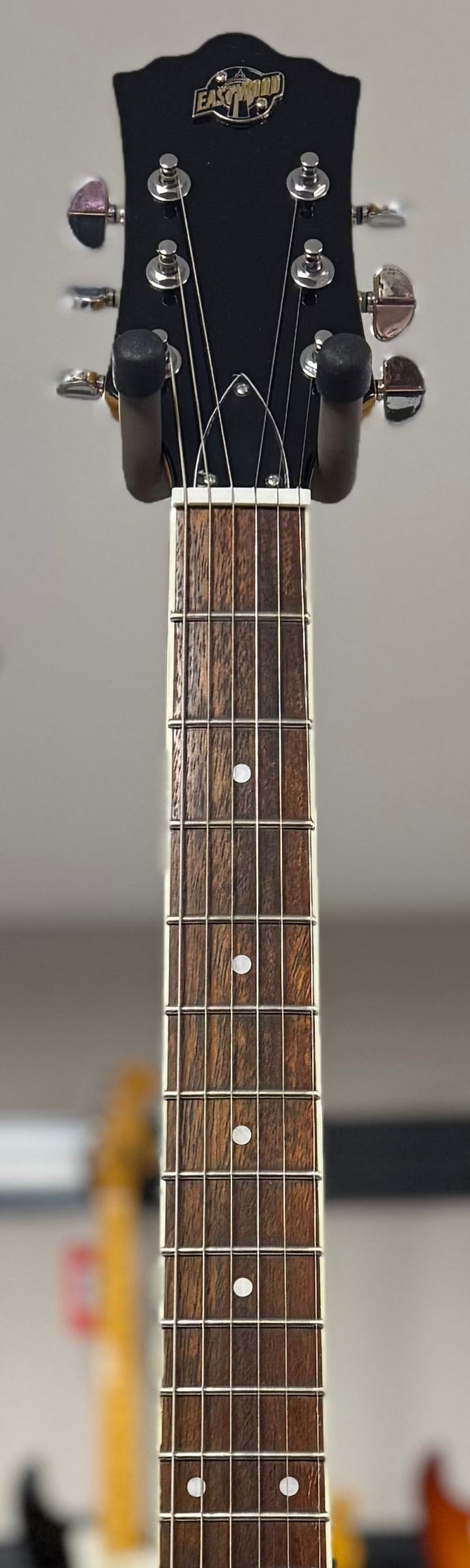 Front of neck of Used Eastwood EG-P90 w/case TSS6412