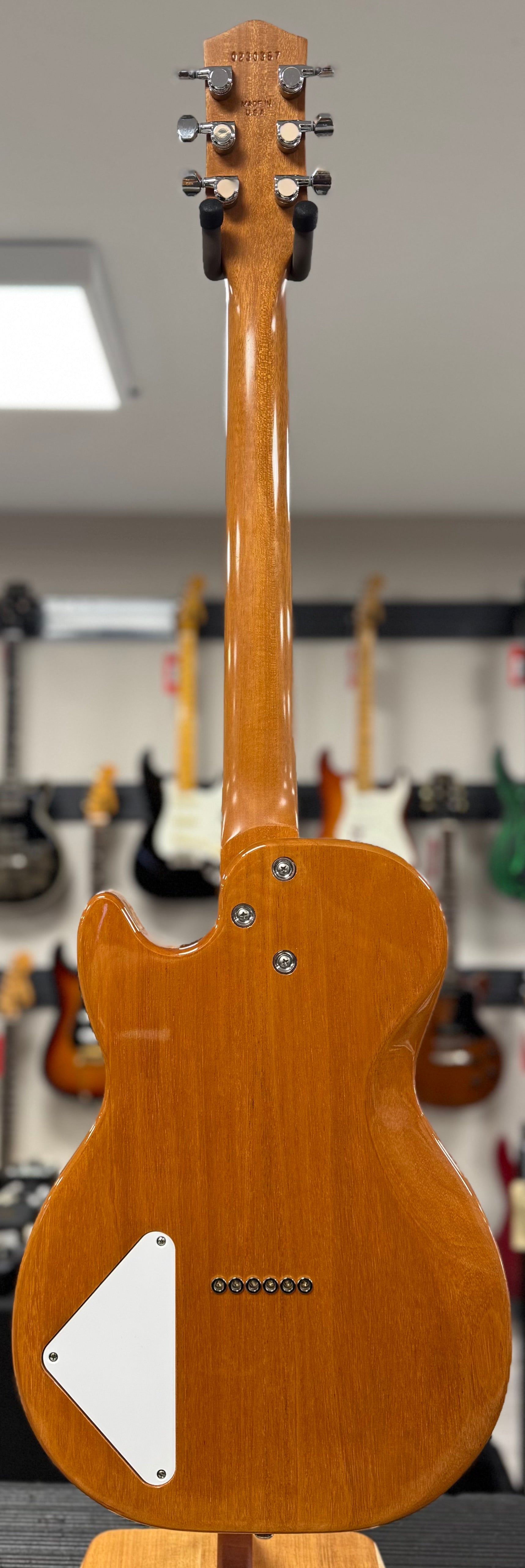 Back of whole Used Harmony Jupiter Thinline Reissue USA TSS6415