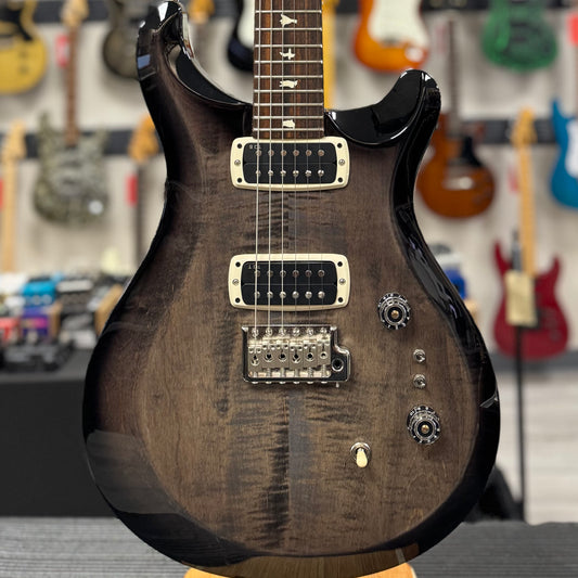 Front of body of Used 2024 PRS S2 2408 Custom 24 Faded Gray Black Burst w/bag TSS6422