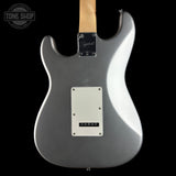 Back of Used Squier Affinity Series Stratocaster Silver.