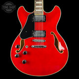 Front of Used Ibanez AS-73L TCD 5B-01 Cherry Red.