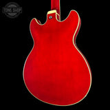Back angle of Used Ibanez AS-73L TCD 5B-01 Cherry Red.