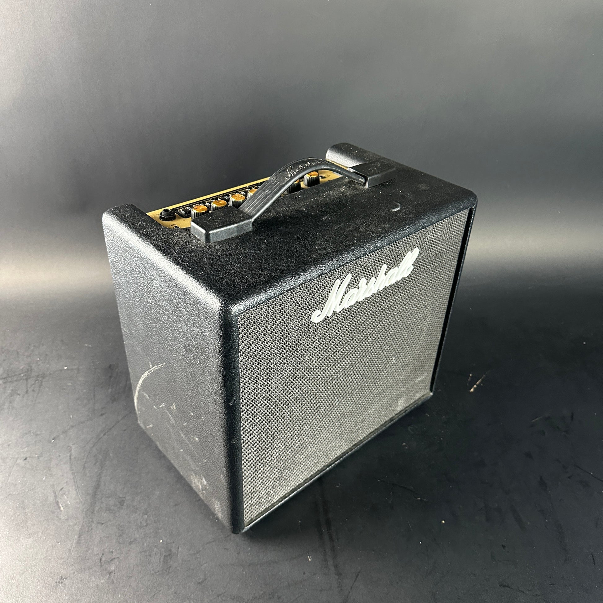 Marshall amplifier on a gray background