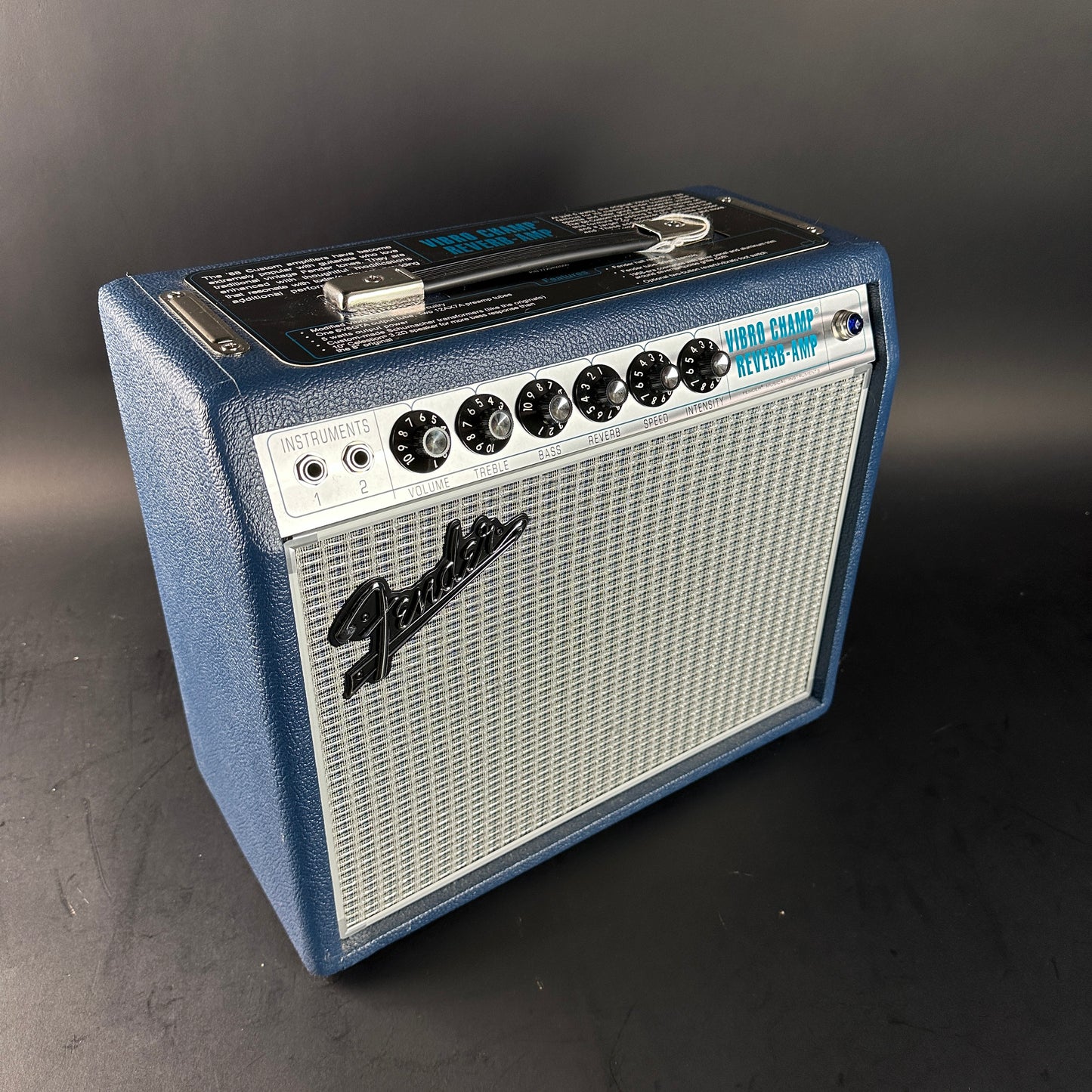 Fender guitar amplifier on a dark background