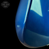 Wear on body of Used 1991 Fender American Standard Midnight Blue.