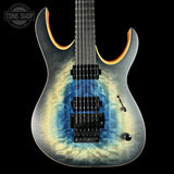 Front of Used Mayones Duvell Elite Pro 6 Galaxy Eye Blue Satin.