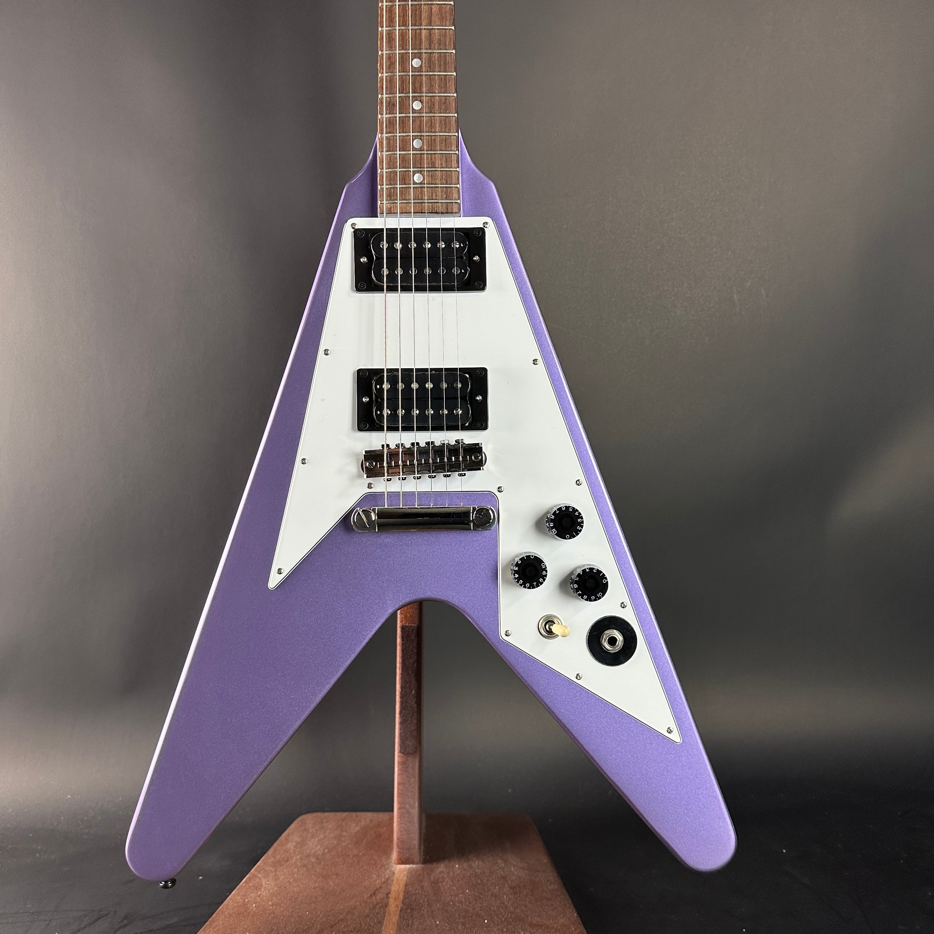 Used Epiphone Kirk Hammett 1979 Flying V Purple w/case TSU22194