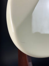 Wear on back of Used 2018 Fender American Standard Stratocaster Vintage White Left Handed.