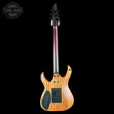 Full back of Used Mayones Duvell Elite Pro 6 Galaxy Eye Blue Satin.