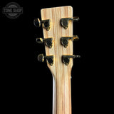 Back of headstock of Used Martin GPC-X1E Special White.