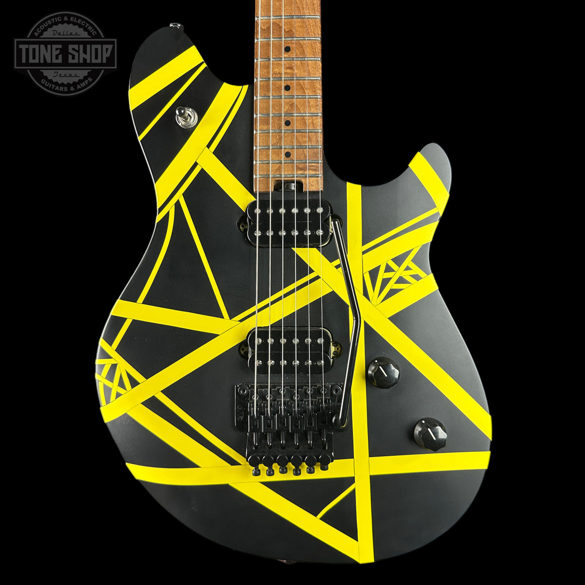 Front of Used EVH Wolfgang Standard Satin Black.