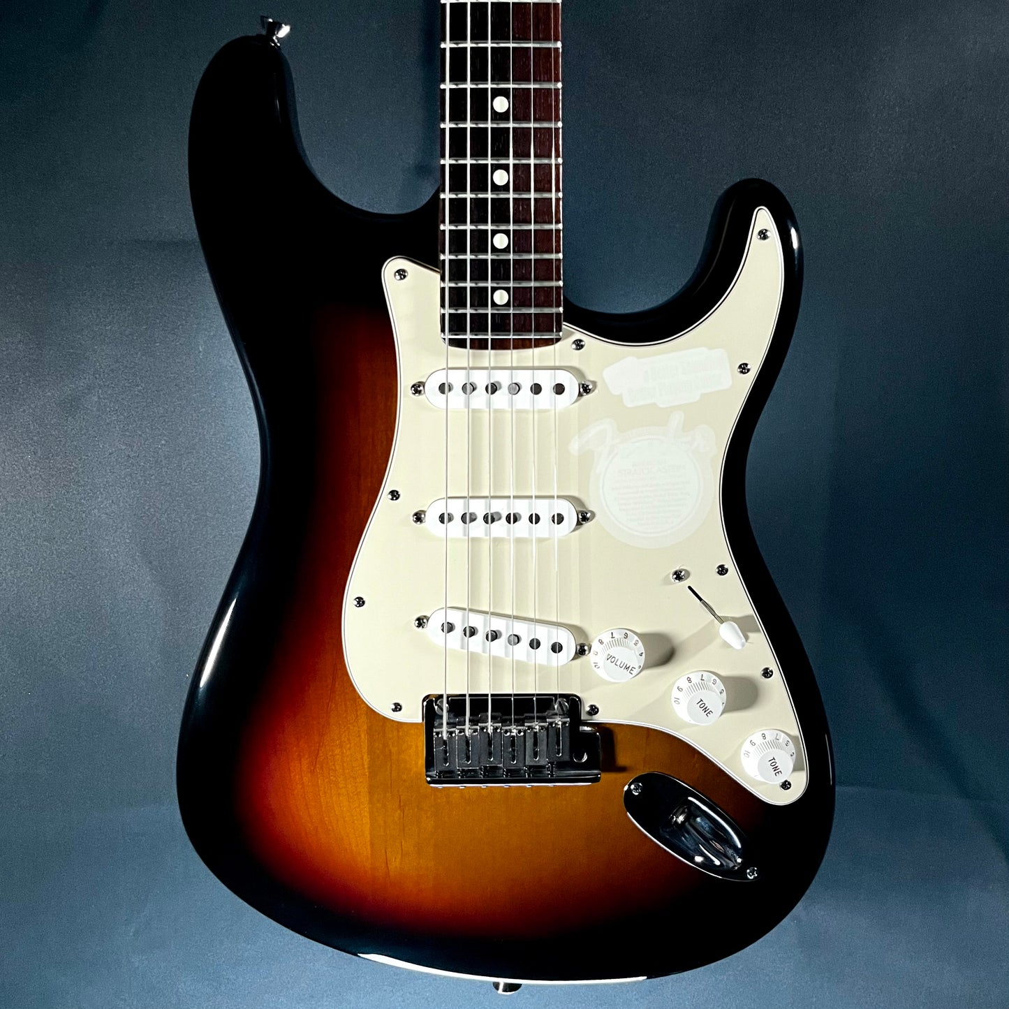 Front of Used Fender American Stratocaster 3 Color Sunburst w/OHCS TFW366