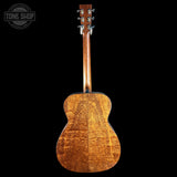 Full back of Martin Custom Shop  18 Style 0000/M Adirondack/Quilted Mahogany.