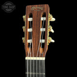 Headstock of Martin Custom Shop N-20 Nylon Sitka/East Indian Rosewood.