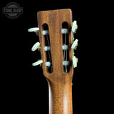 Back of headstock of Martin Custom Shop N-20 Nylon Sitka/East Indian Rosewood.
