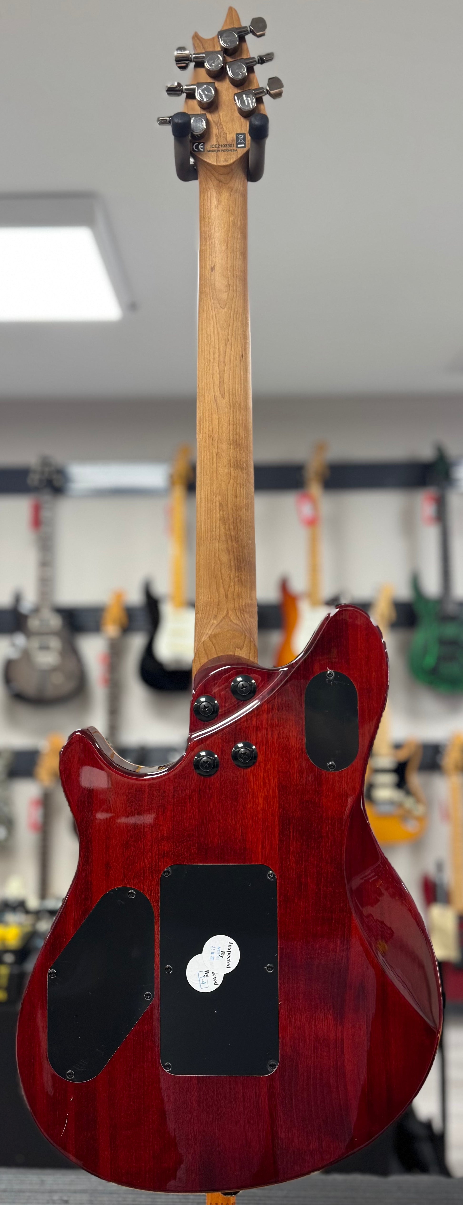 Back of whole Used 2021 EVH Wolfgang Standard Ziricote w/bag TSU22805