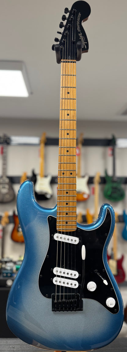 Front of whole Used 2021 Squier Contemporary Strat Blueburst w/bag TSU22783