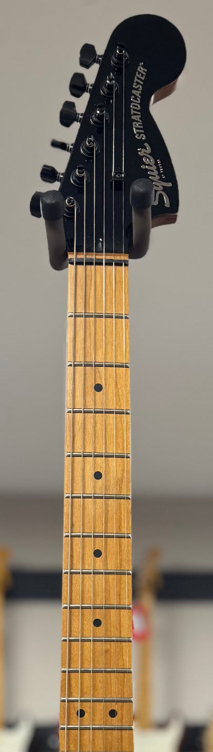 Front of neck of Used 2021 Squier Contemporary Strat Blueburst w/bag TSU22783