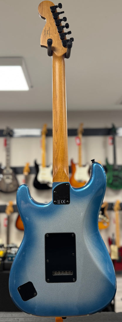Back of whole Used 2021 Squier Contemporary Strat Blueburst w/bag TSU22783