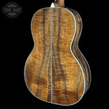 Back angle of Martin Custom Shop  28 Style 00-12F All Exceptional Broad Figured Koa.
