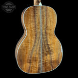 Back angle of Martin Custom Shop  28 Style 00-12F All Exceptional Broad Figured Koa.